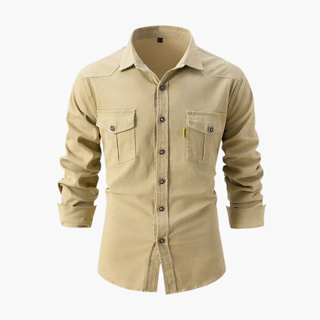 Bavane | Men's Shirt with Button Placket and Chest Pockets