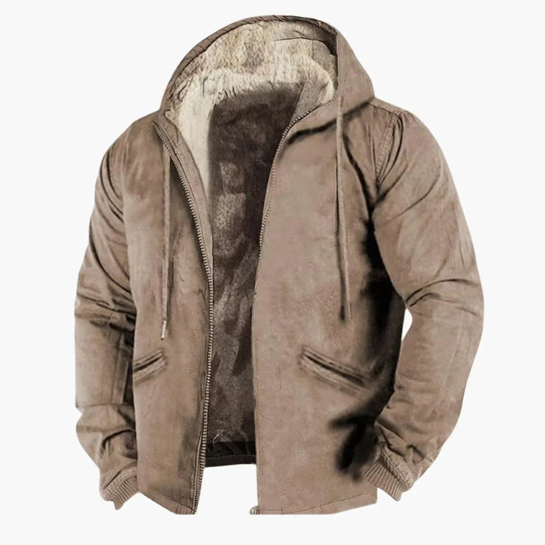 Bavane | Men's Zip-Up Hooded Jacket with Lined Interior
