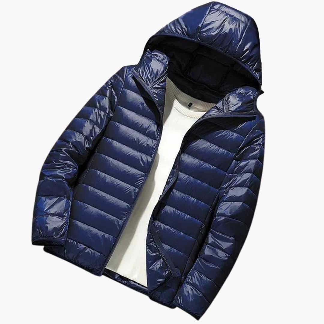 Men's Jacket with Hood and Long Sleeves