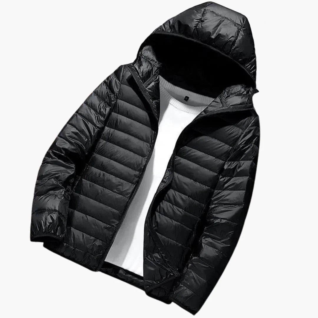 Men's Jacket with Hood and Long Sleeves
