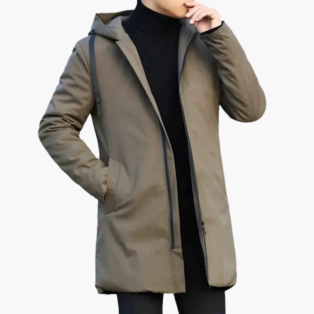 Men's Jacket with Zipper and Lower Pockets