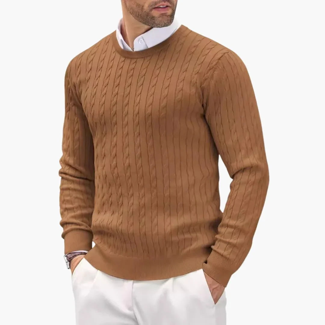 Men's Sweater with Round Neck