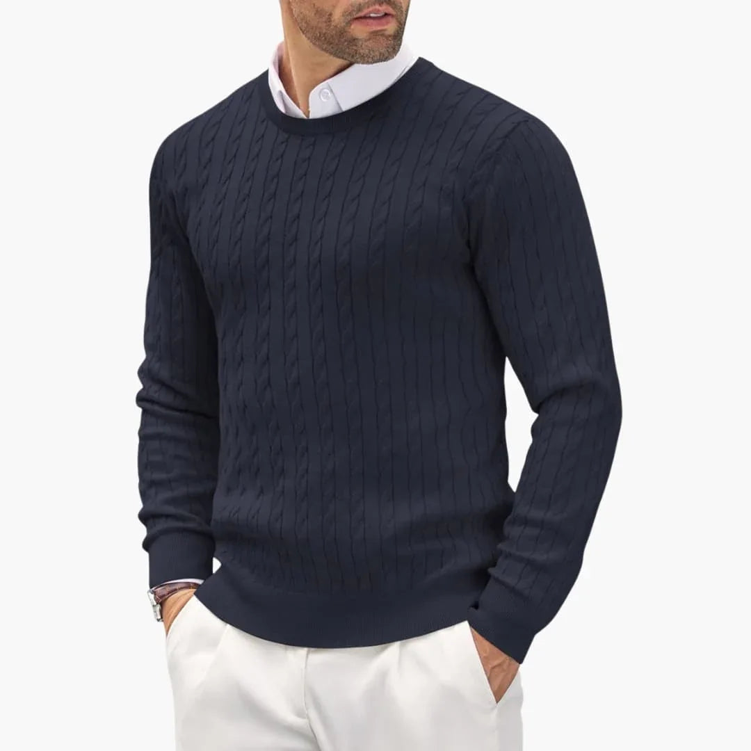 Men's Sweater with Round Neck