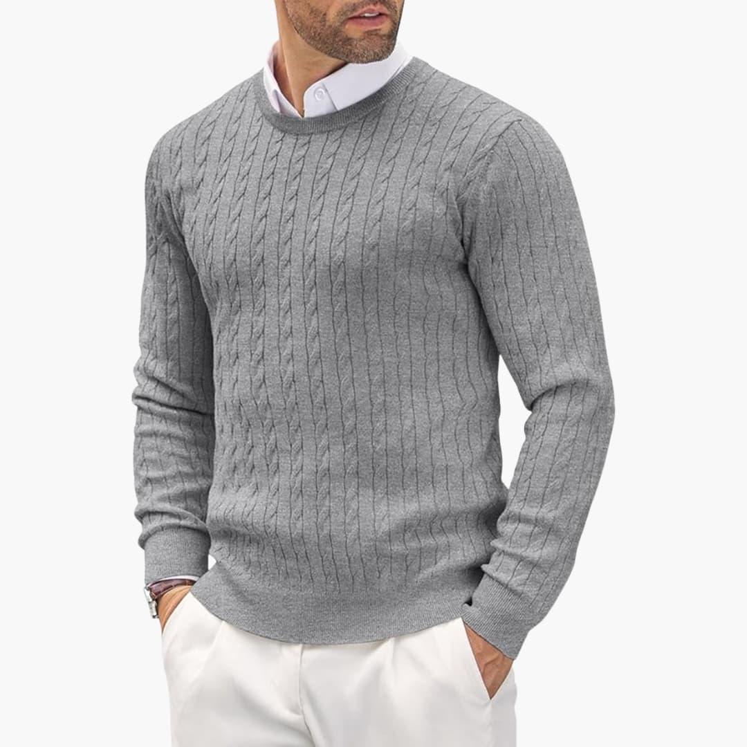 Men's Sweater with Round Neck