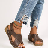 Women's Orthopedic Sandals with Platform Sole and Wedge Heel