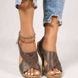 Women's Orthopedic Sandals with Platform Sole and Wedge Heel