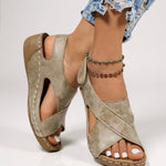 Women's Orthopedic Sandals with Platform Sole and Wedge Heel