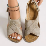 Women's Orthopedic Sandals with Platform Sole and Wedge Heel