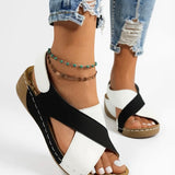 Women's Orthopedic Sandals with Platform Sole and Wedge Heel