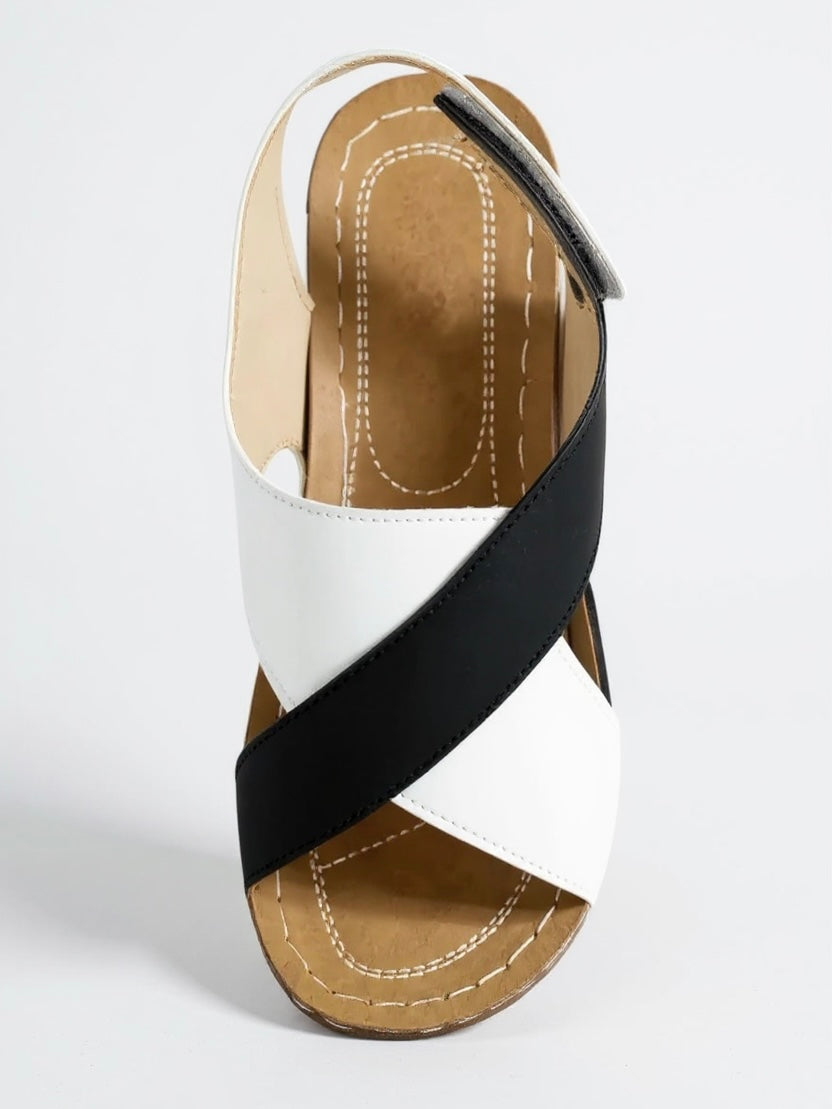 Women's Orthopedic Sandals with Platform Sole and Wedge Heel