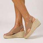 Women's Wedge Sandals with Espadrille Sole and Adjustable Strap