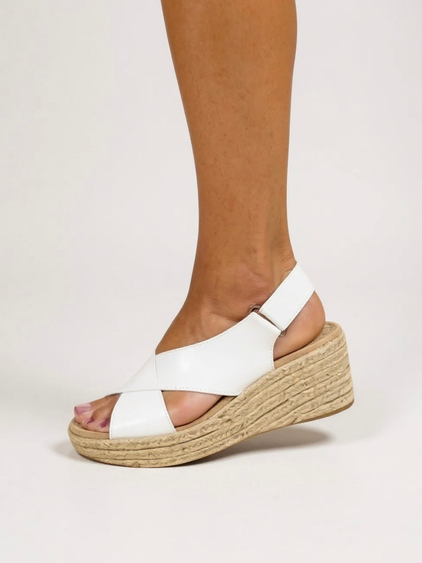 Women's Wedge Sandals with Espadrille Sole and Adjustable Strap