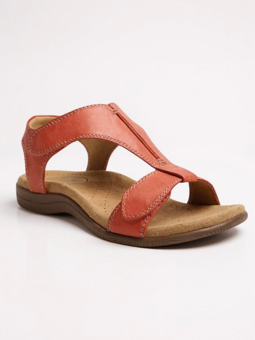 Women's T-Strap Sandals with Cushioned Insole and Lightweight Sole
