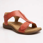 Women's T-Strap Sandals with Cushioned Insole and Lightweight Sole