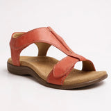 Women's T-Strap Sandals with Cushioned Insole and Lightweight Sole