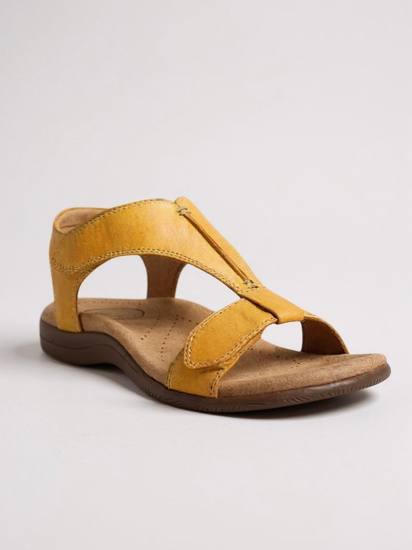 Women's T-Strap Sandals with Cushioned Insole and Lightweight Sole