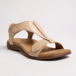 Women's T-Strap Sandals with Cushioned Insole and Lightweight Sole