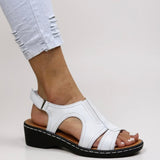 Women's Walking Sandals with Adjustable Straps and Cushioned Insole