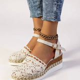 Rose | Womens Orthopedic Sandals with Woven Upper and Platform Sole