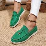 Women's Loafers with Slip On and Suede Finish