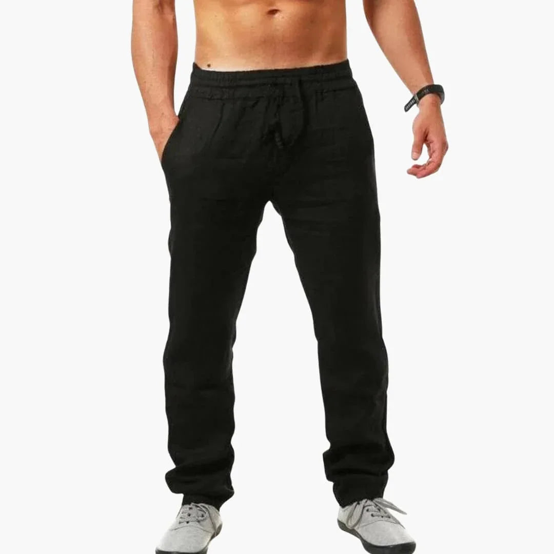 Men's Jogging Pants with Drawstring Waist and Side Pockets