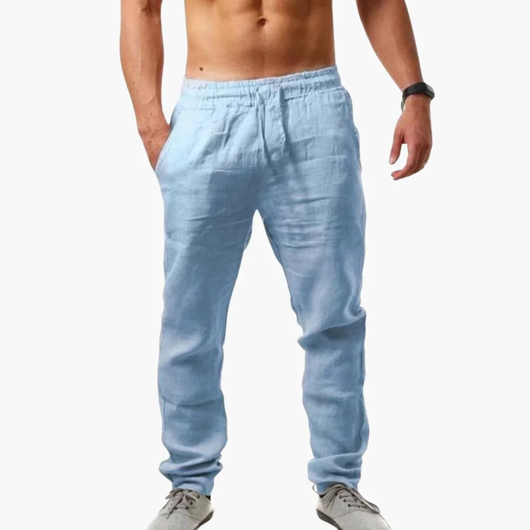 Men's Jogging Pants with Drawstring Waist and Side Pockets