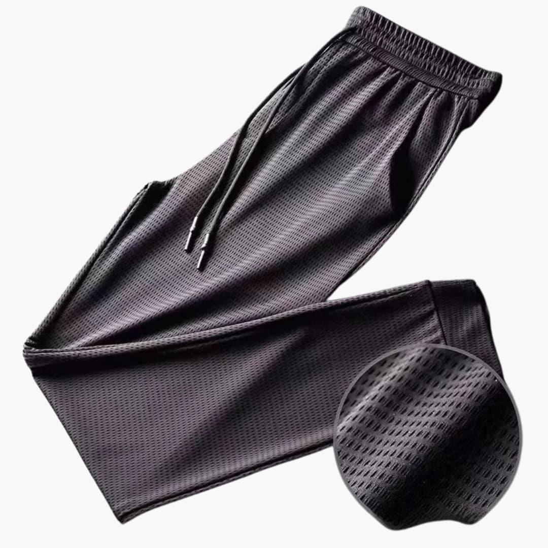 Men's Jogging Pants with Drawstring Waist and Zipper Pockets