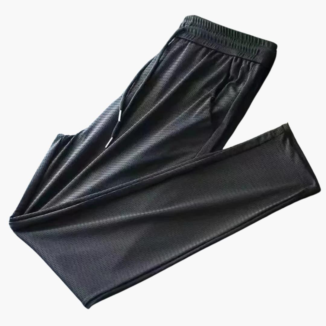 Men's Jogging Pants with Drawstring Waist and Zipper Pockets