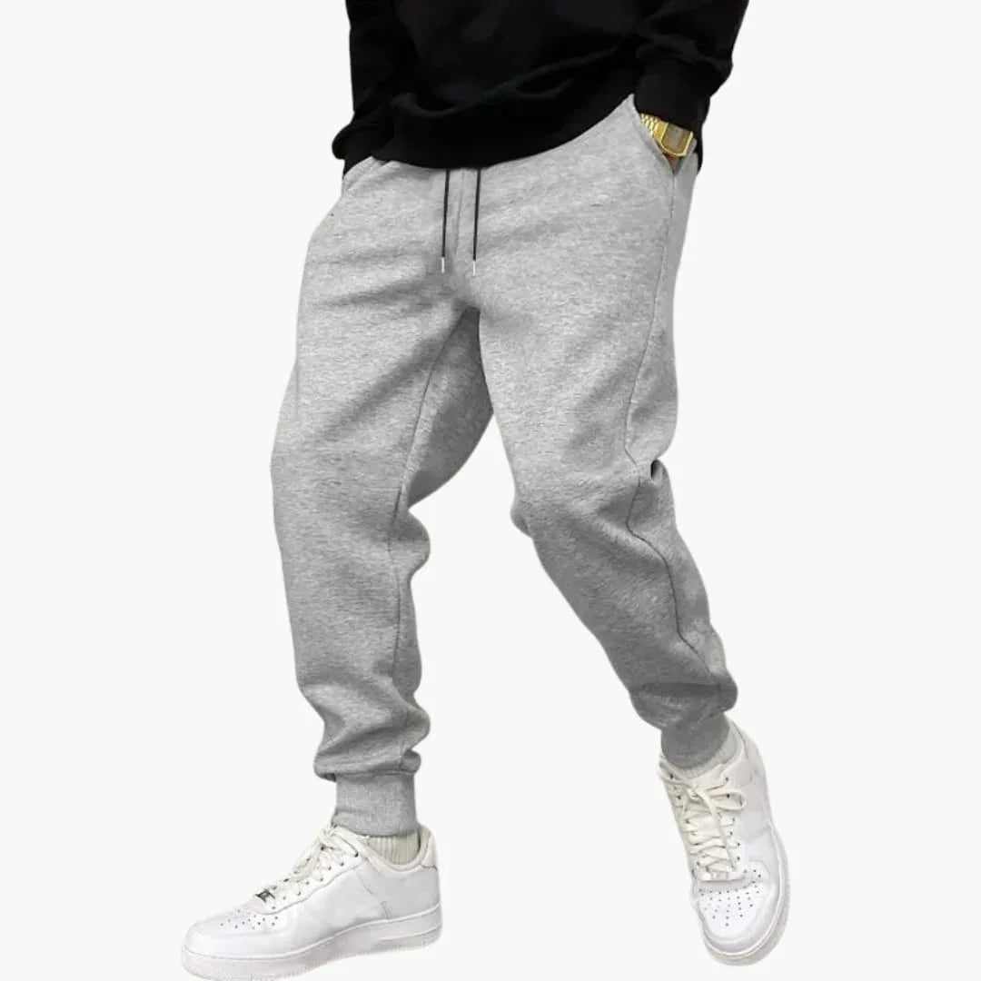 Men's Jogging Pants with Los Angeles Print and Drawstring Waist