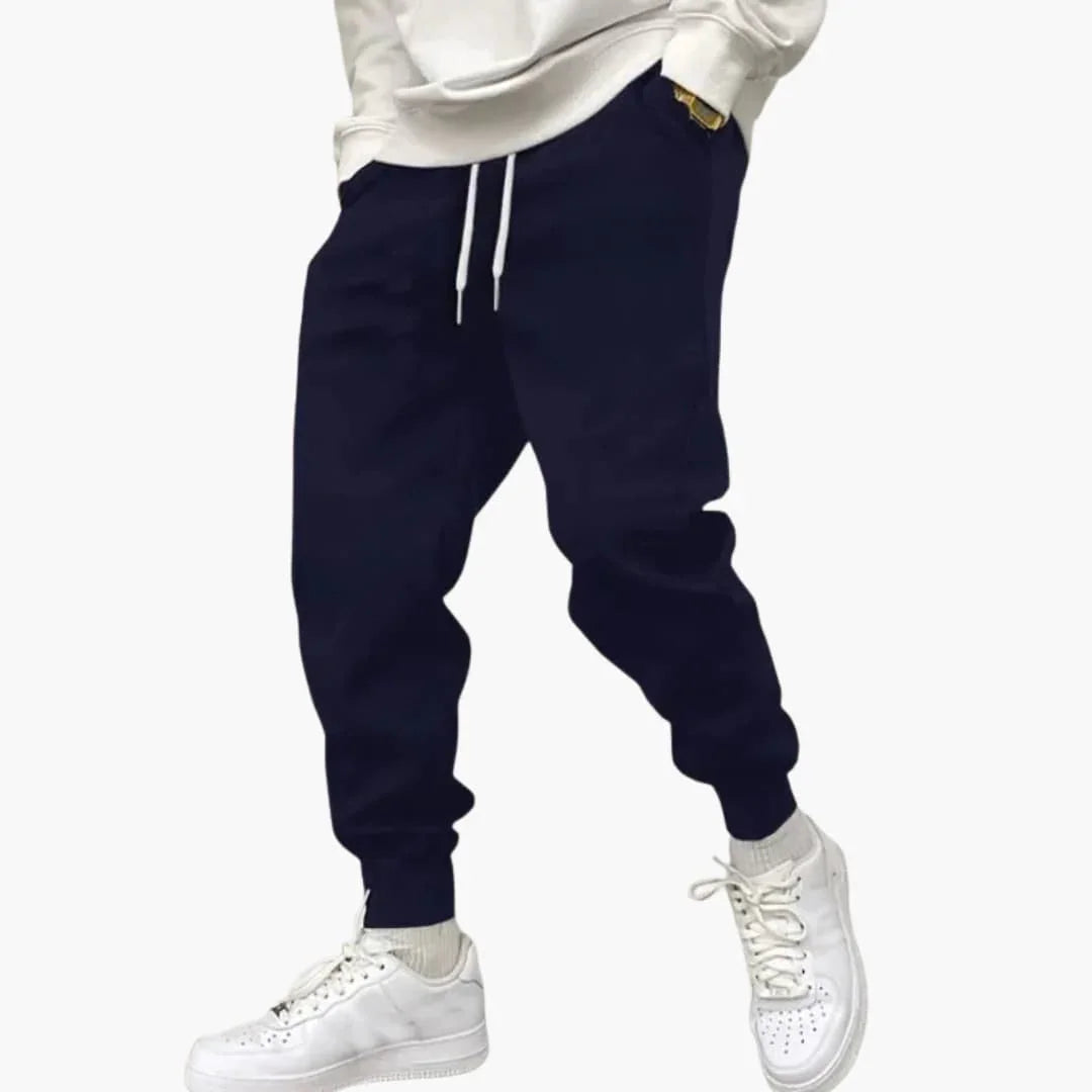 Men's Jogging Pants with Los Angeles Print and Drawstring Waist