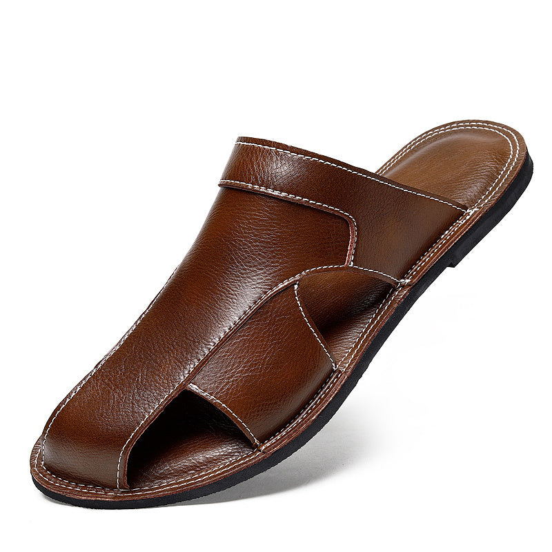 Men's Fisherman Slippers with Round Toe and Slip On