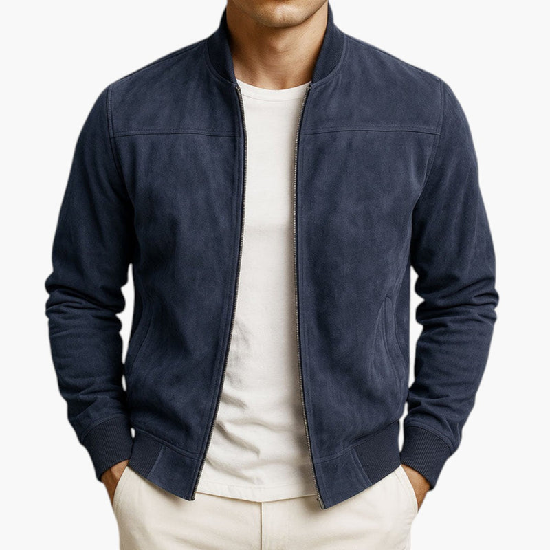 Men's Jacket with Front Closure and Long Sleeves