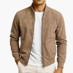 Men's Jacket with Front Closure and Long Sleeves