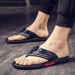 Men's Leather Sandals with Open Toe and Adjustable Straps