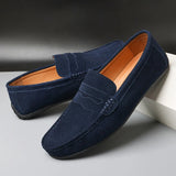 Men's Loafers with Suede Upper and Cushioned Insole