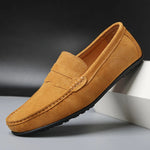 Men's Loafers with Suede Upper and Cushioned Insole
