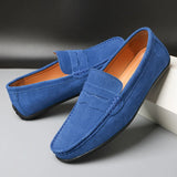 Men's Loafers with Suede Upper and Cushioned Insole