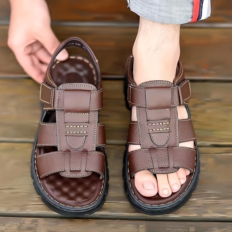 Men's Open Toe Sandals with Slip On Design and Rubber Sole