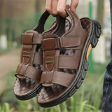 Elias | Men's Open Toe Sandals with Slip On Design and Rubber Sole
