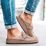 Men's Orthopedic Loafers with Suede Upper and Buckle Strap