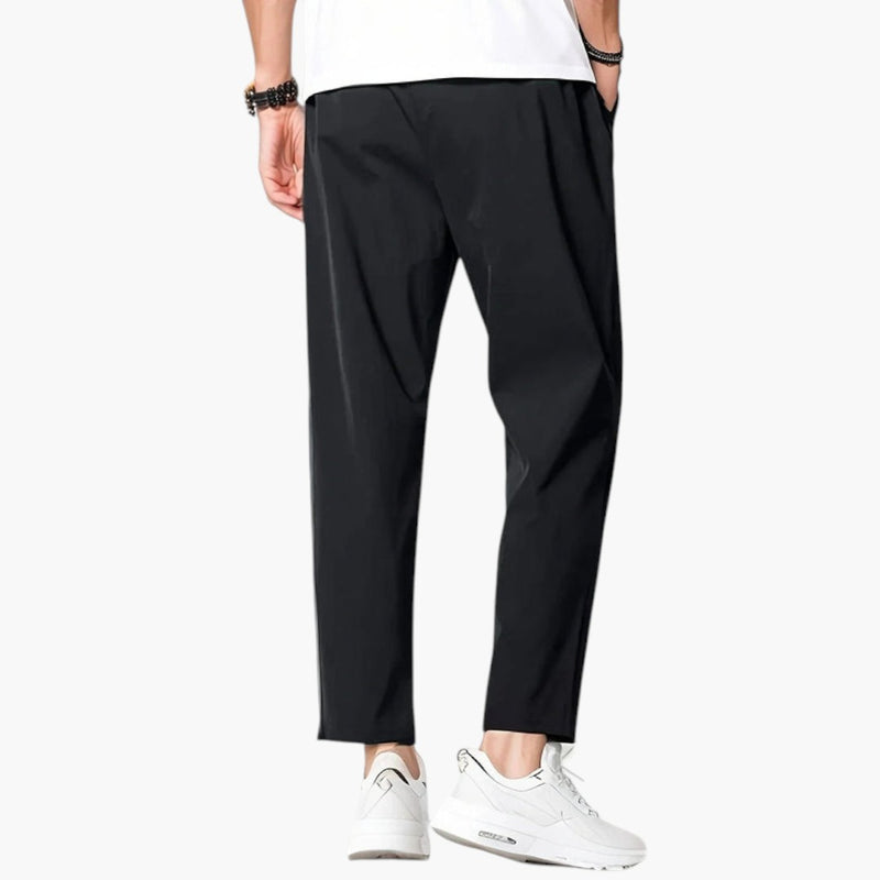 Men's Pants with Elastic Waistband and Adjustable Drawstring