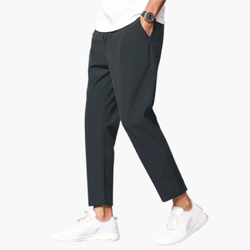 Men's Pants with Elastic Waistband and Adjustable Drawstring