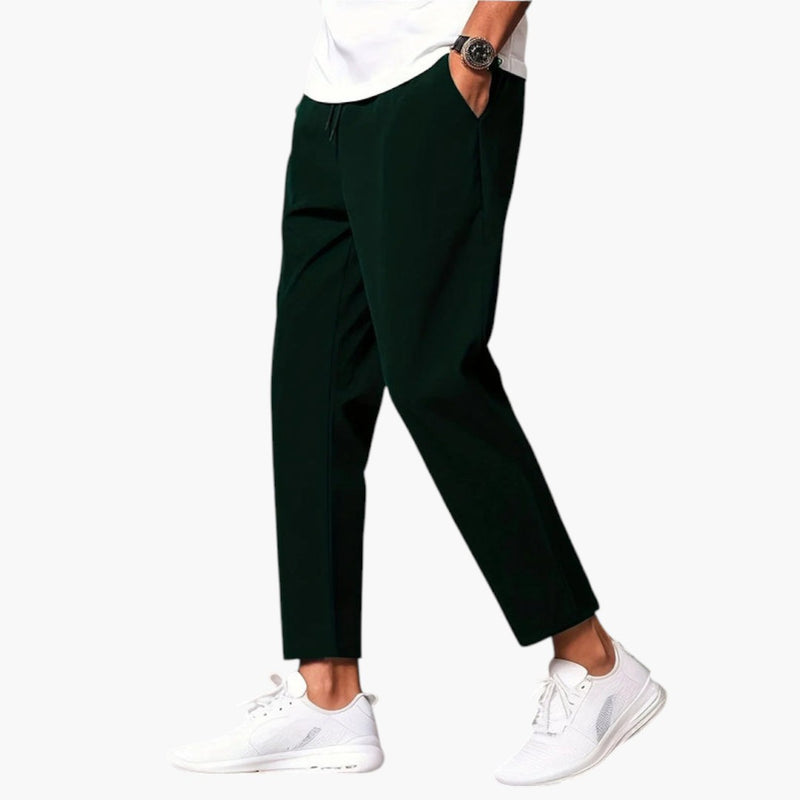 Men's Pants with Elastic Waistband and Adjustable Drawstring