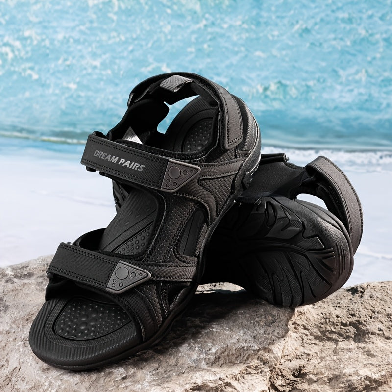 Men's Sandals Hook with Loop Closure and Rubber Sole