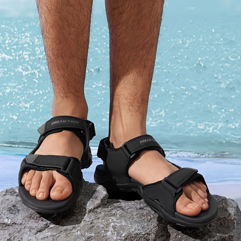 Men's Sandals Hook with Loop Closure and Rubber Sole