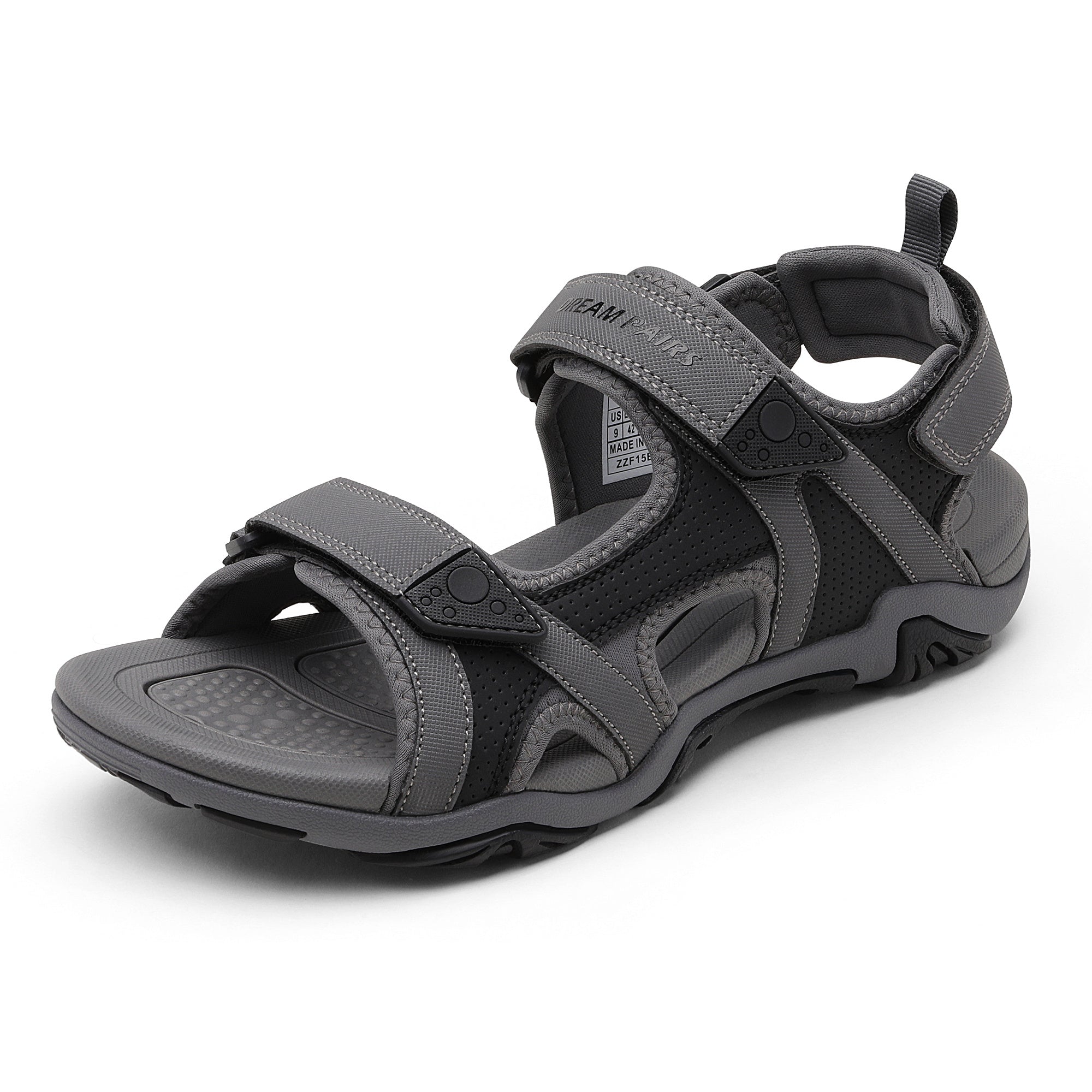 Men's Sandals Hook with Loop Closure and Rubber Sole