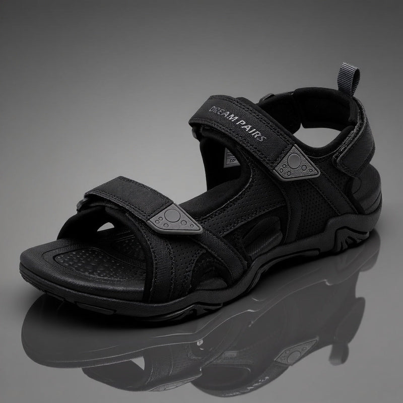 Men's Sandals Hook with Loop Closure and Rubber Sole