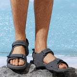 Men's Sandals Hook with Loop Closure and Rubber Sole