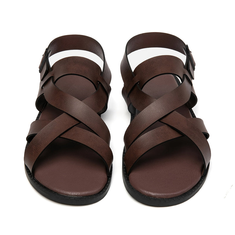 Men's Sandals with Adjustable Back Strap and Slip On Design