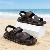 Harlan | Men's Sandals with Cross Strap and Slip On